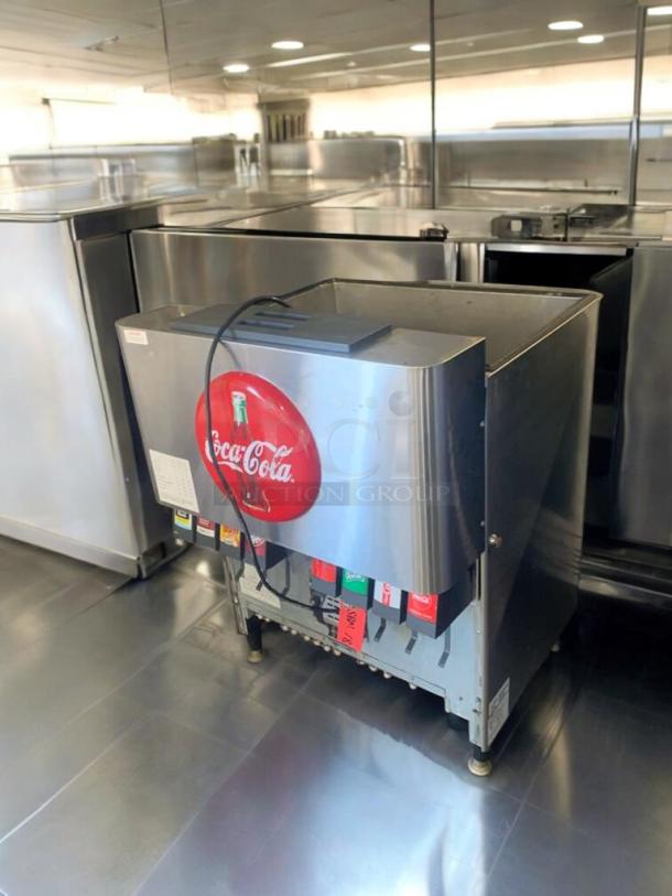 Lancer 4500 Ice Beverage Dispenser, premium condition, fully tested, 115V, featuring Coca-Cola branding, by Lancer Corporation.