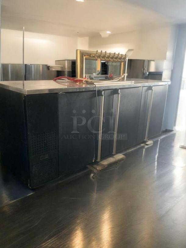 Micro Matic MBB94E commercial beer dispenser with 8-tap brass tower, 115V, outstanding condition, fully tested and working.