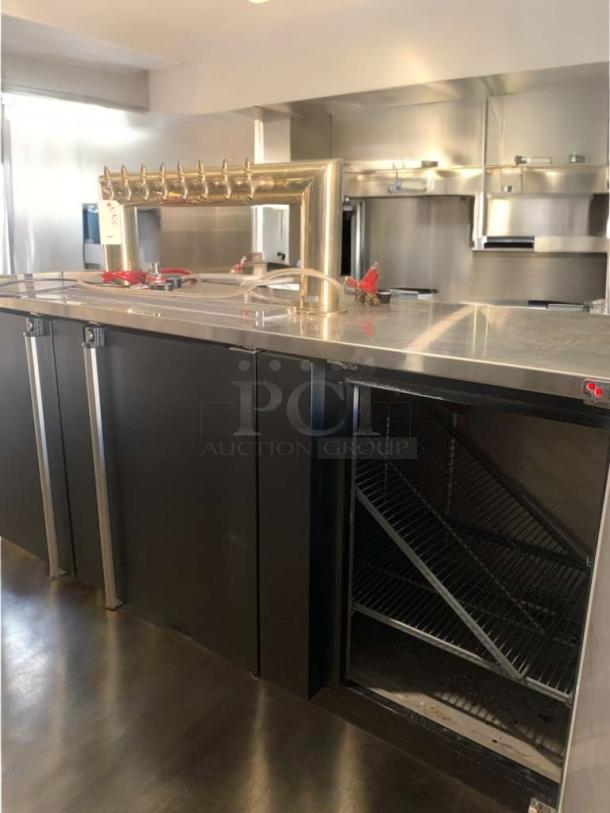 Micro Matic MBB94E commercial beer dispenser in outstanding condition, with 8-tap brass tower, fully tested and working, 115V.