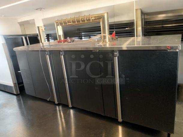 Micro Matic MBB94E beer dispenser with 8-tap brass tower, outstanding condition, fully tested, 115V, commercial use.