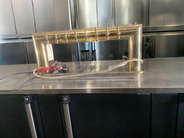 Micro Matic MBB94E beer dispenser with 8-tap brass tower, 115V, outstanding condition, fully tested and working.