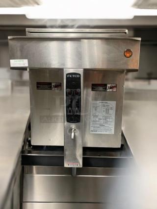 FETCO CBS-2032e commercial coffee brewer in outstanding condition, fully tested and working, with control panel and labels visible.