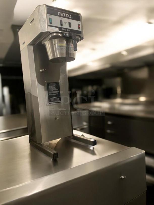 Fetco TBS-21A commercial tea brewer in great condition, 120V, stainless steel, fully tested and operational, with control panel.