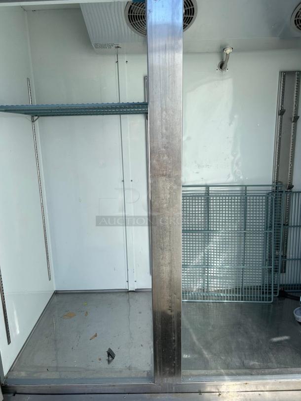 Kintera KBM3R 3 Door Refrigerator, bottom mount, shelves, excellent condition, tested, functional, spacious interior.