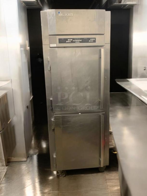 Victory UltraSpec RFS-1D-S1-EW-HD-SPEC single door reach-in refrigerator, stainless steel, fully tested, in top-tier condition.