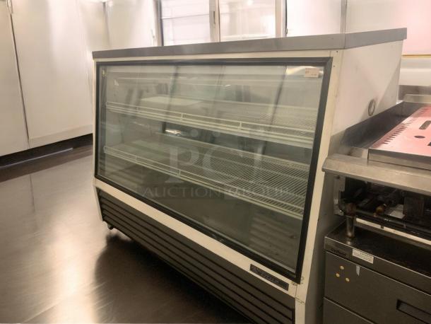 True GDM-72-2 glass door refrigerated display merchandiser, top-tier condition, fully tested, 115V, by True Manufacturing Co.