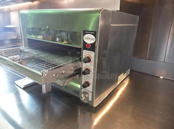 Superb condition Conveyor Baker TS-7000 commercial conveyor toaster/pizza oven, 240V, fully tested, model 11387.