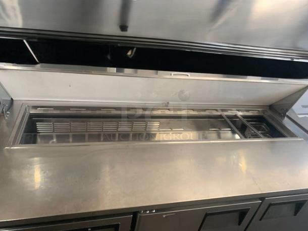 Everest EPBNR3 refrigerated prep table, stainless steel, prime condition, fully tested, made in Korea.