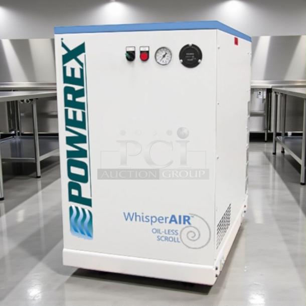 Powerex WhisperAIR Oil-Less Scroll Compressor, Model SF030834BP, 230V/3-Phase, great condition, tested & working.