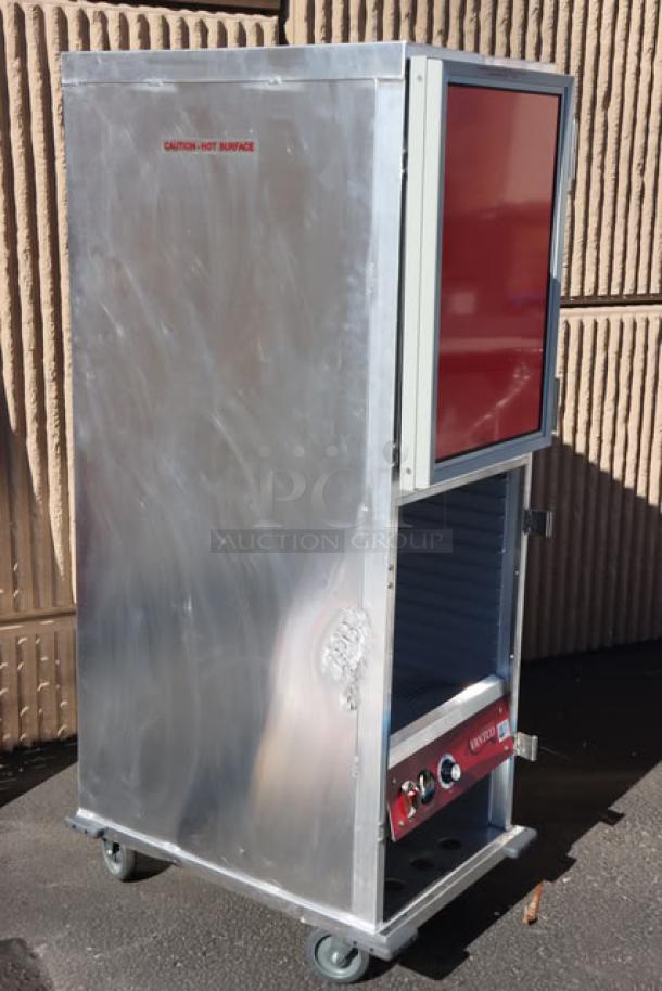 Brand new Avantco HTI-1836DS heated holding cabinet, scratch-n-dent condition, solid Dutch doors, 120V, 1,575W, S/N: 202505000599EI.