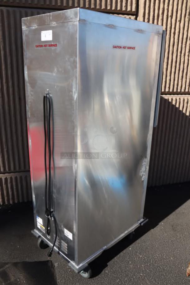 Brand new Avantco HTI-1836DS heated holding cabinet, scratch-n-dent, solid Dutch doors, 120V, 1575W, serial 202505000599EI.