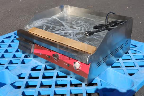 Brand new Avantco EG24N 24" electric countertop griddle, scratch-n-dent condition, 208/240V, 2675W-3560W, with controls.