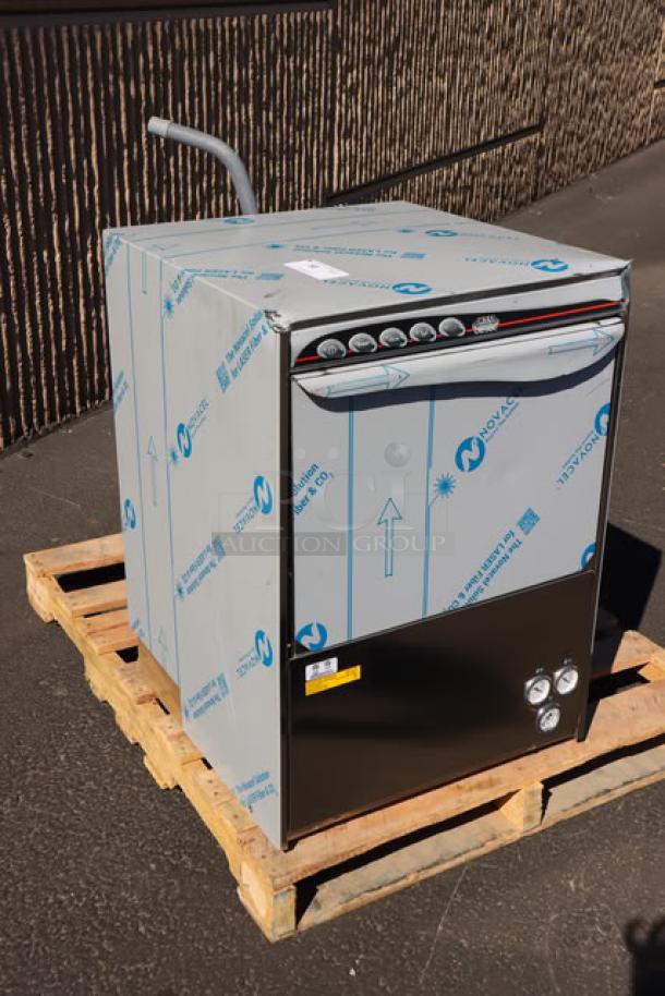BRAND NEW CMA Dishmachines UC50E undercounter dishwasher, 208/230V, high temp model with protective packaging, on pallet.