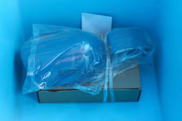 Manitowoc D420 ice storage bin, 383 lb capacity, model D420, S/N: 1121193866, minor dents, scratches, missing pieces.