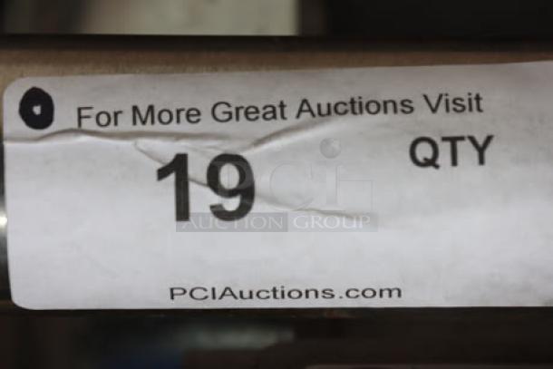 Sticker label reading "For More Great Auctions Visit PCIauctions.com, QTY 19."