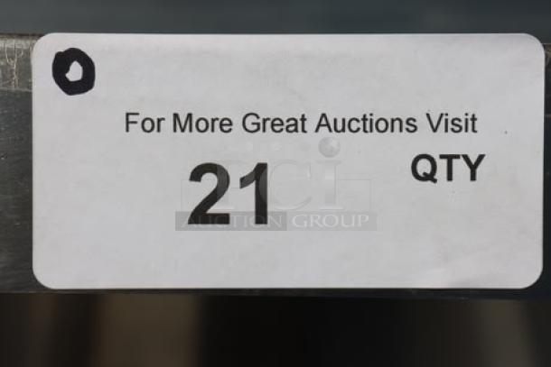 BRAND NEW SCRATCH-N-DENT! Regency 600GRSU2324 Stainless Steel Glass Rack Storage Unit, 23"x24", flat top, labeled "21 QTY."