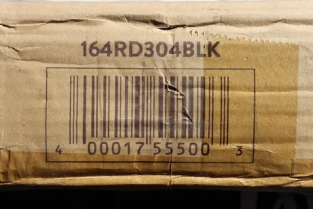 Lancaster Table & Seating outdoor table, model 164RD304BLK, 48"x30", onyx black, original packaging damaged.
