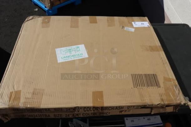 Brand new Lancaster Table & Seating 24"x30" reversible table top in original packaging. Model 3492430TBA, minor box damage.