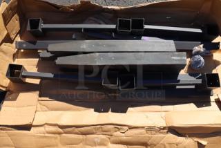 Brand new Lancaster 349TB72GRY30 industrial slate gray trestle table base for 30"x72" tops, original packaging damaged.