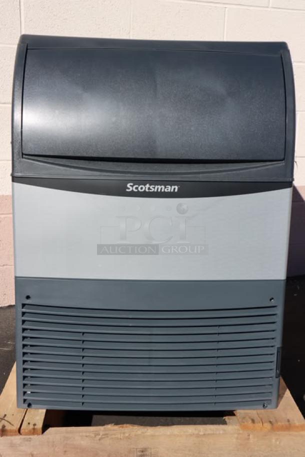 Brand new Scotsman UC2024MA-1 ice machine, air-cooled, 227 lb capacity. Includes ice scoop. May have minor cosmetic flaws.