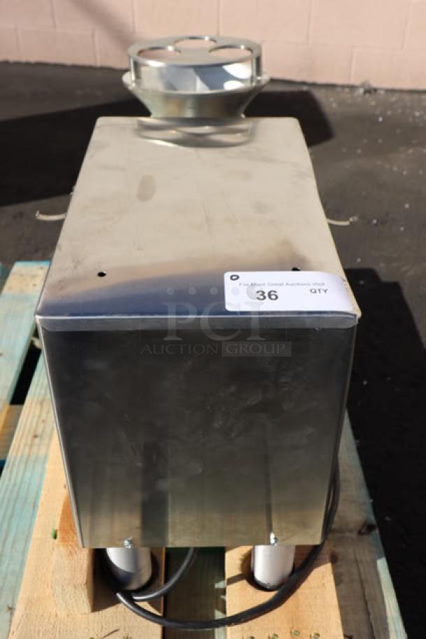 ProCut KG-22-W-XP #22 electric meat grinder, dented left side, 220V, 2hp; includes auger, knife, plates. S/N: D25 - 154295.