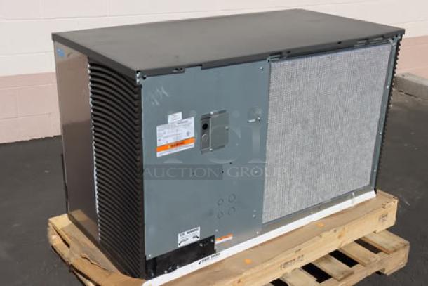 Manitowoc IDT1500A Indigo NXT 48" air-cooled cube ice machine, brand new scratch-n-dent condition, on pallet, serial 1121252692.