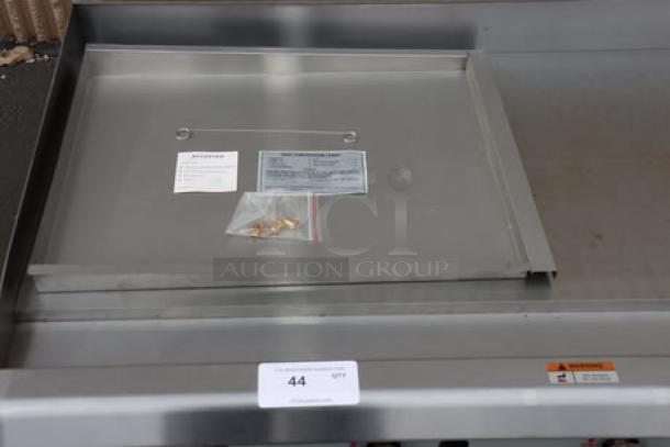 Cooking Performance Group GM-CPG-48-NL 48" gas countertop griddle, manual controls, 120,000 BTU, new condition.
