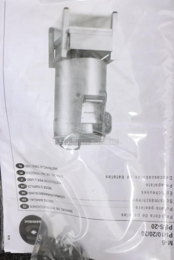 Brand new Sammic PI-20 potato peeler, 44 lb capacity, 120V, 3/4 hp. Out of box with possible minor scratches or dents.