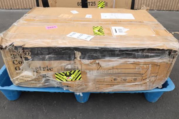 BRAND NEW Avantco EG30N 30" Electric Countertop Griddle, 208/240V, 3375W-4500W, in damaged original packaging.
