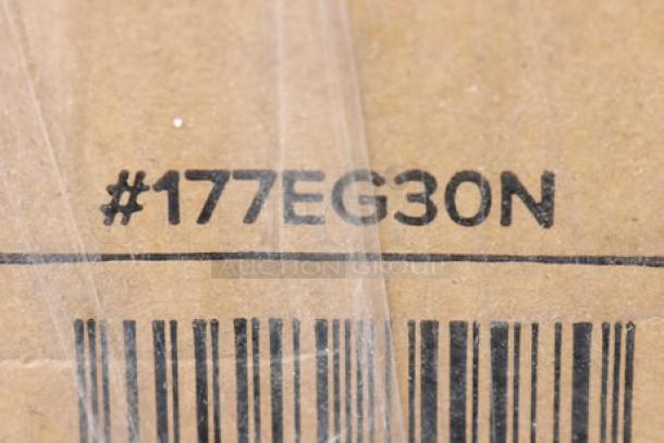 Brown packaging with "#177EG30N" marking and visible barcode. Original packaging is damaged.