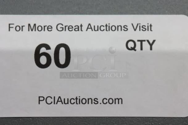 Label showing "60 QTY" and "PCIAuctions.com" for auction referencing.