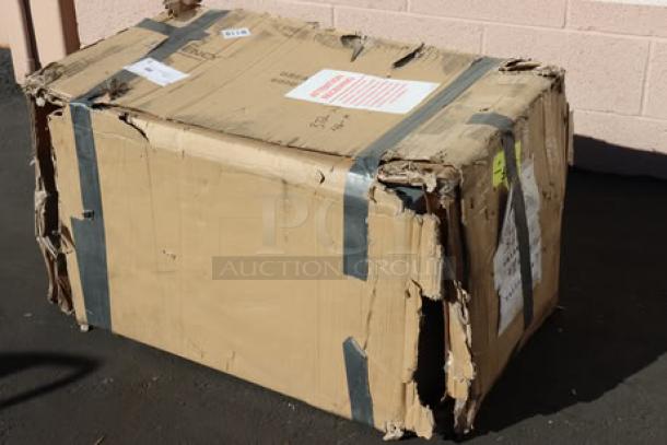 Regency 600GT35 grease trap in scratched box, 70 lb, 35 GPM, PDI certified, non-threaded connections. Brand new, box damaged.