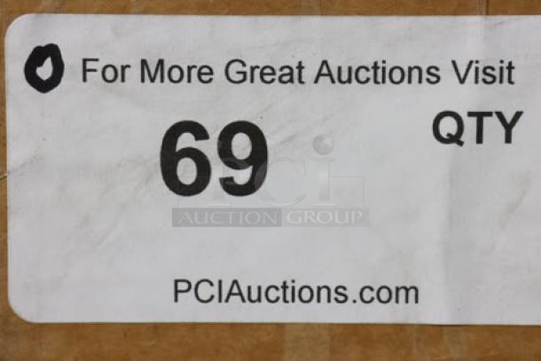 Sticker on box with "For More Great Auctions Visit PCIauctions.com," quantity marked as 69.