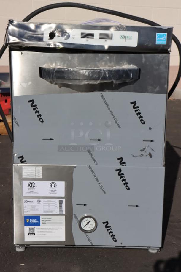 Noble Warewashing HTGW high-temp underbar glass washer, new, scratch-n-dent, 208V/240V, 1 Phase, S/N: 8103227177.