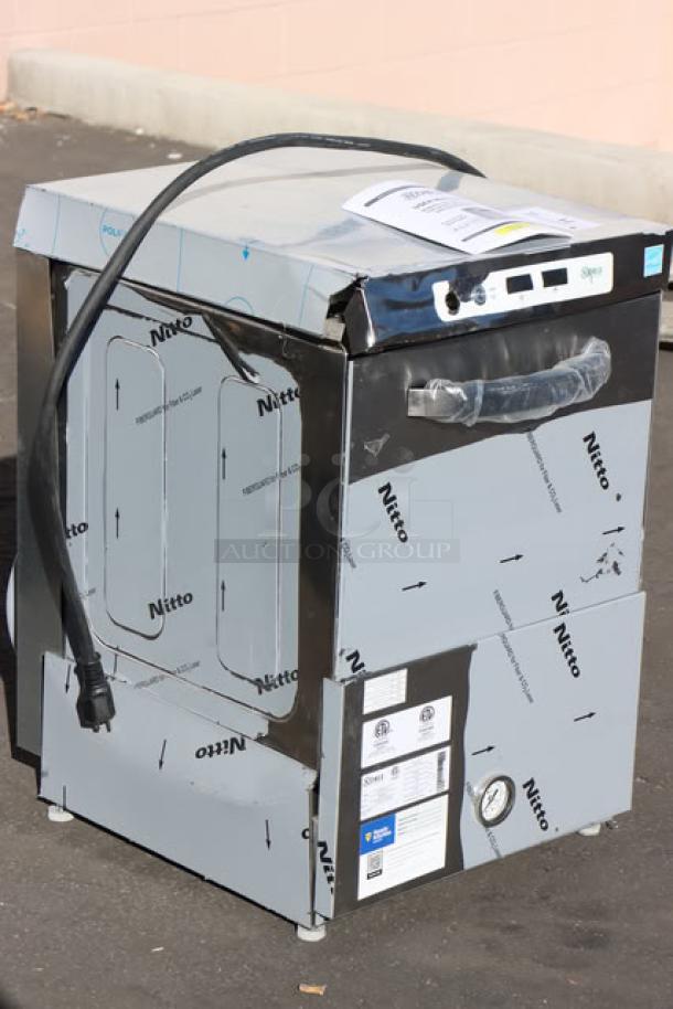 BRAND NEW SCRATCH-N-DENT Noble Warewashing HTGW glass washer, 208V/240V, underbar model, visible dents, S/N: 8103227177.