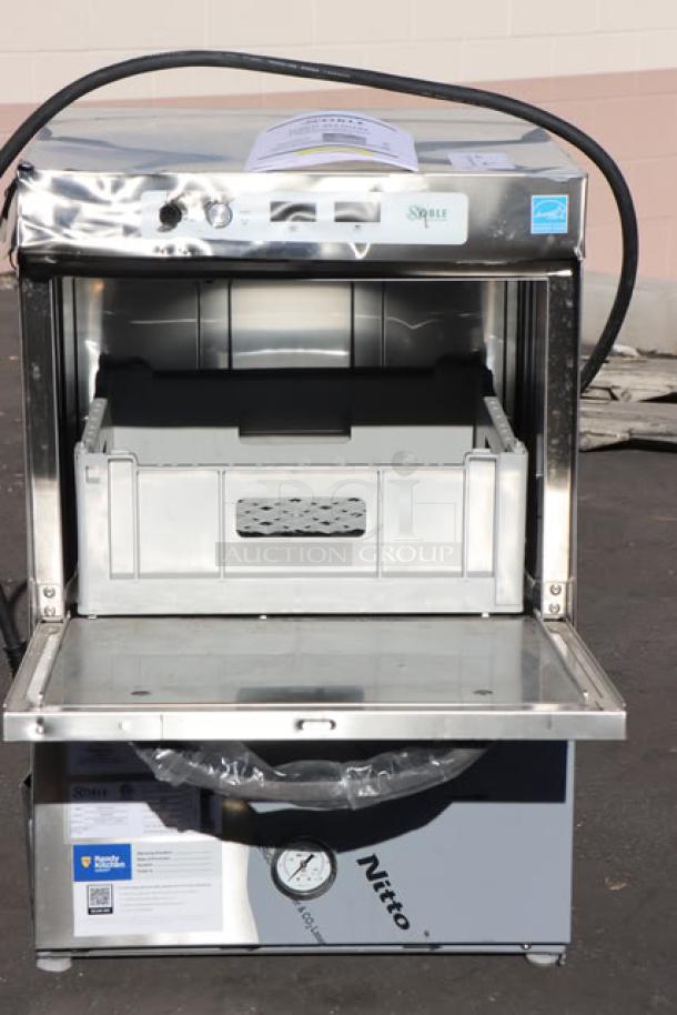Brand new Noble Warewashing HTGW high-temp underbar glass washer, 208V/240V, 1 Phase, serial number 8103227177 06/24.