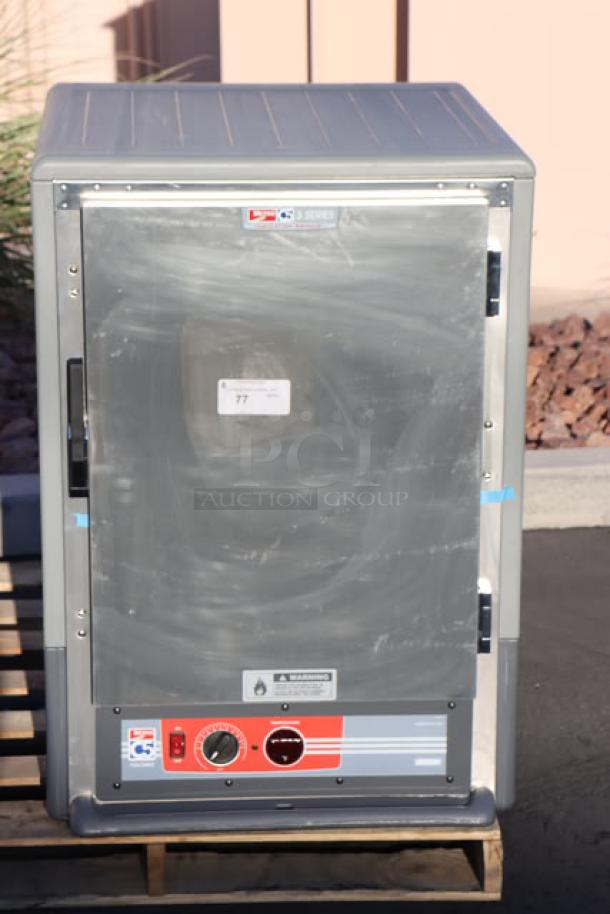 Metro C535-HFS-U-GY heated holding cabinet, gray, solid door, 120V, 16.7A, 1-phase, 2000W, new, out of packaging.