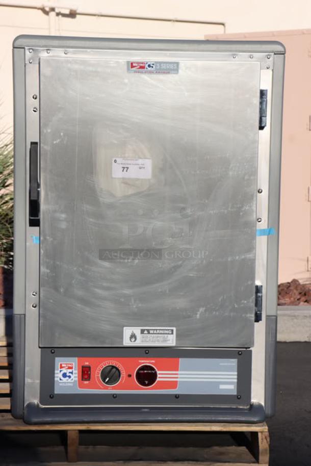 Brand new Metro C535-HFS-U-GY heated holding cabinet, gray, solid door, 120V, 16.7A, 2,000W, model C5 3 Series, out of packaging.