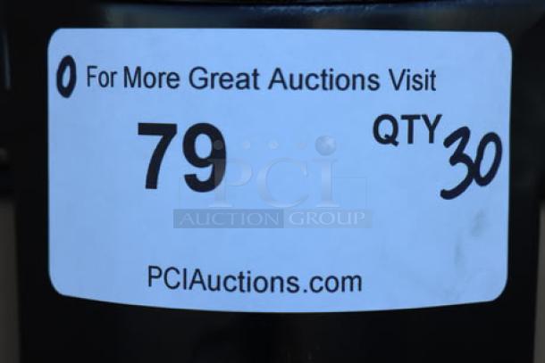 BRAND NEW Lancaster Table & Seating 164BNBKLSBLK barstools in Alloy Onyx Black. Minor scratches, dents possible. 30 units available.