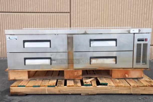 Brand new Avantco CBE-72-HC 72" refrigerated chef base, 4 drawers, scratch-n-dent, working order, S/N: 449586889 6166 2506.