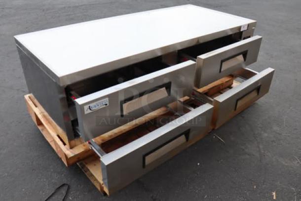 Avantco CBE-72-HC 72" refrigerated chef base, 4 drawers, brand new scratch-n-dent, tested, working order, on pallet.