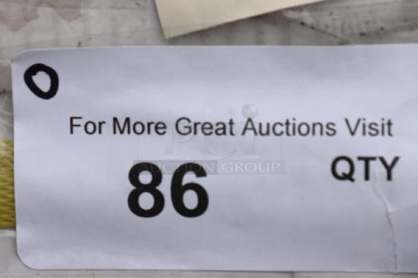 Auction label showing "For More Great Auctions Visit, QTY 86".