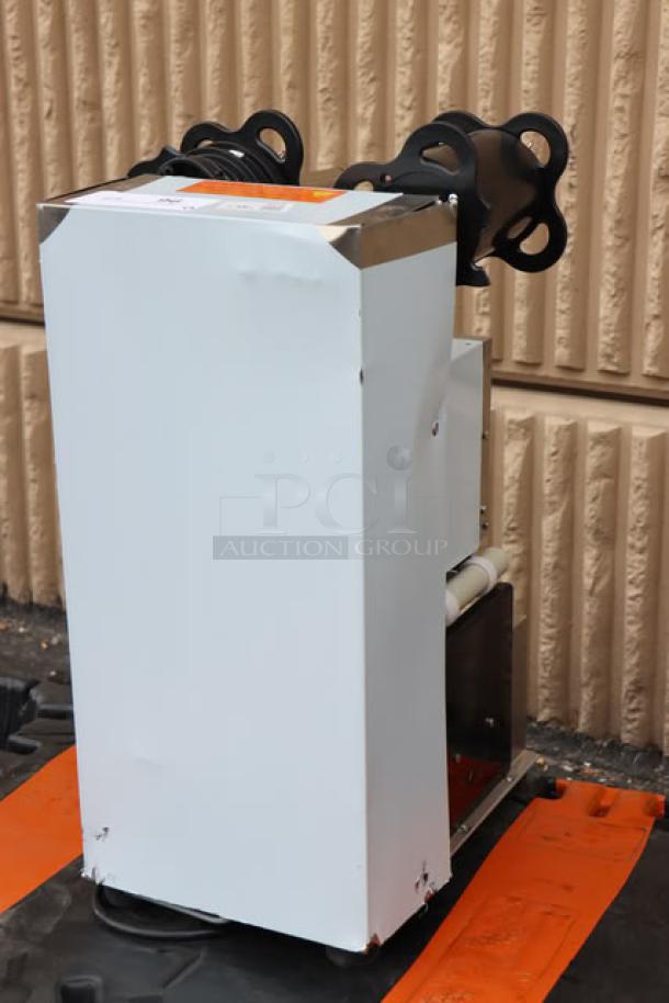 BRAND NEW Narvon 378csfa automatic cup sealing machine with minor scratches. Serial: 20240716062-S.