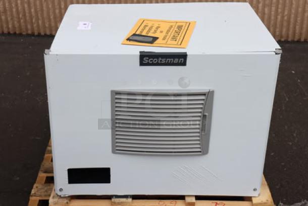 Scotsman MC0530MA-1A Prodigy Elite 30" ice machine, air-cooled, 525 lb capacity, new, unboxed, scratches and dents visible.