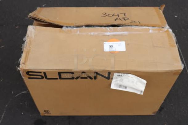 Sloan ST-2029-A toilet bowl in damaged, unopened box. ADA compliant, vitreous china, floor mount, top spud design.