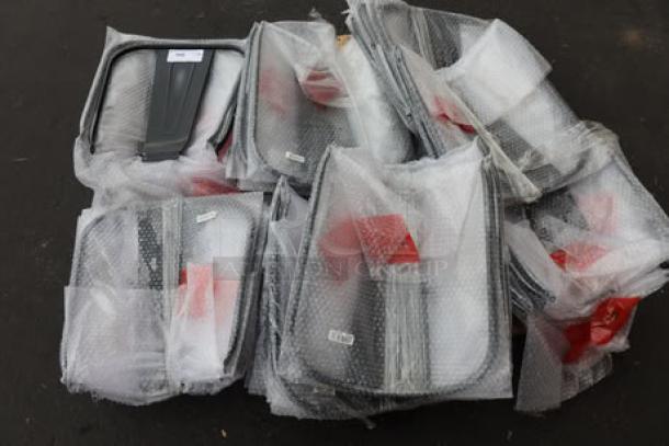 Brand new Lancaster Table & Seating metal chair back rests, black, individually wrapped. Auction lot of 35.