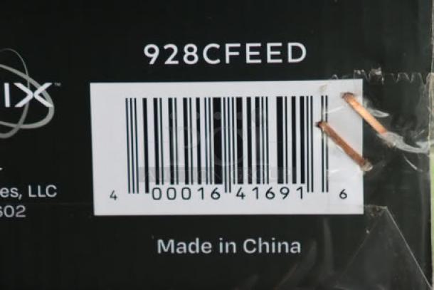 AvaMix Revolution 928CFEED continuous feed attachment, brand new in box, barcode visible, "Made in China" label.