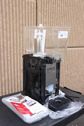 Brand new Carnival King RBD3G1 single 3-gallon beverage dispenser, scratch-n-dent condition. 120V, includes instruction manual.
