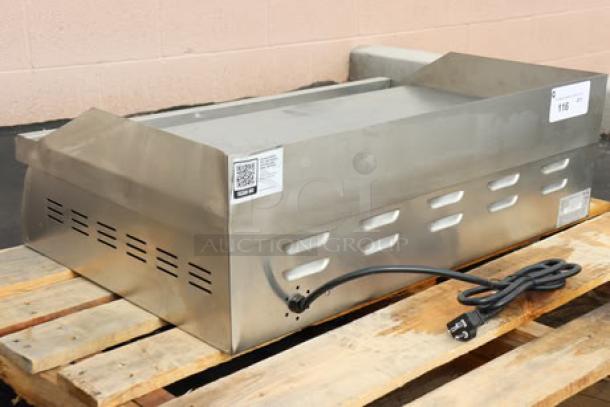 Brand new Avantco EG30N 30" electric countertop griddle, scratch-n-dent, 208/240V, 3375W-4500W, S/N: EG30D24070069.