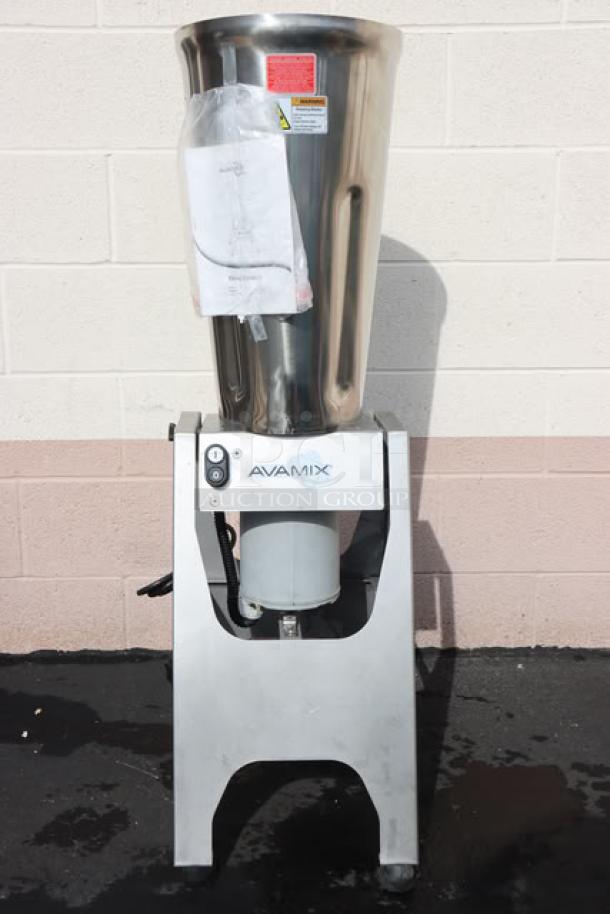 Brand new AvaMix 92850TB 5-gallon heavy-duty tilting blender, 110V, 1 hp, with minor scratches. Serial number: 40.
